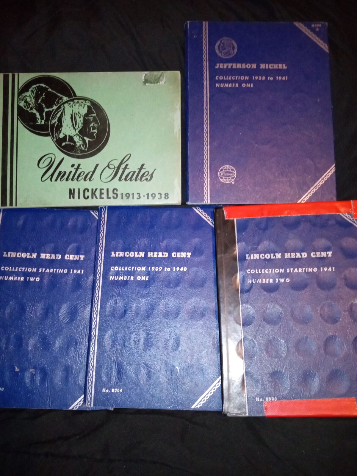 Coin Collection, 5 books with coins