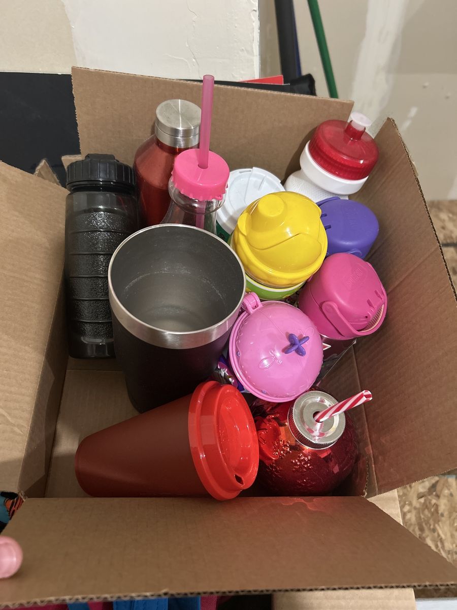 Box of water bottles
