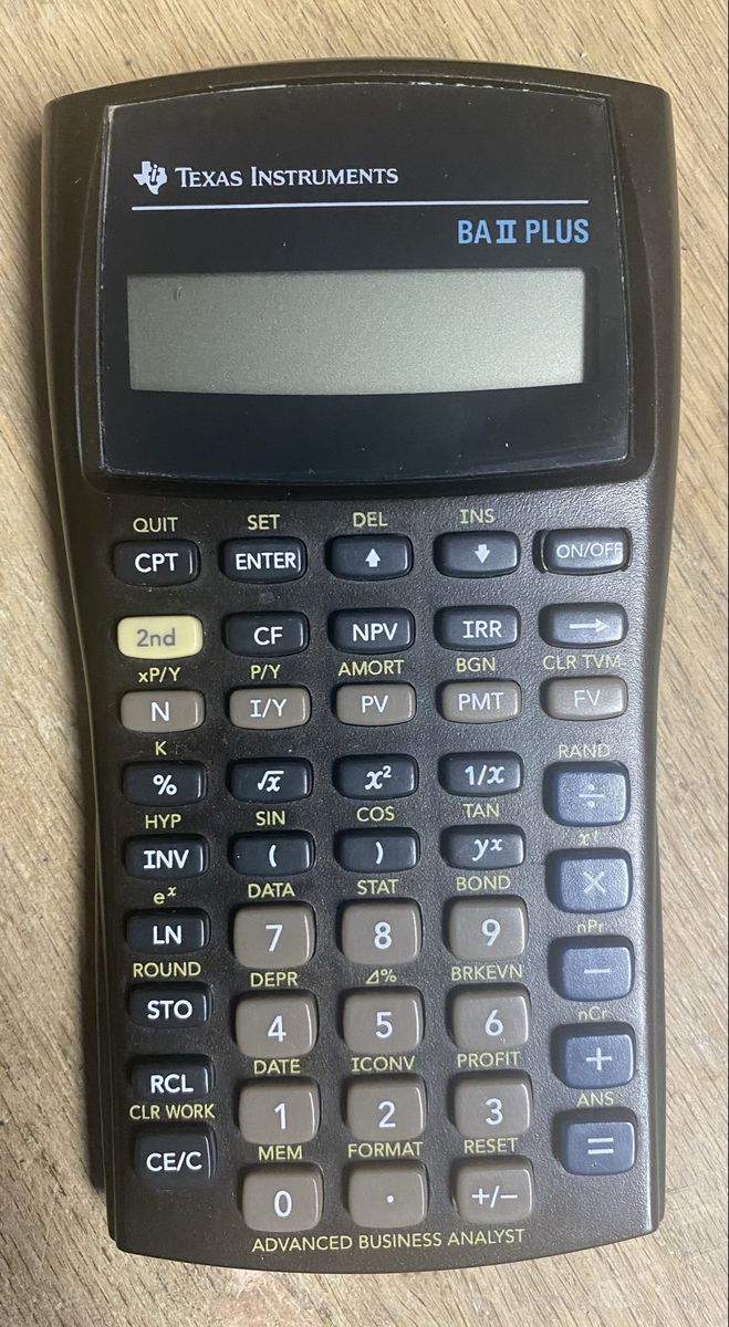 Texas Instruments BA II Plus Financial Calculator