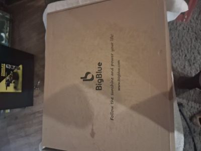 Big blue eighty watt solar panel portable
