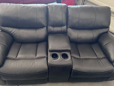 Reclining loveseat & flat power reclining