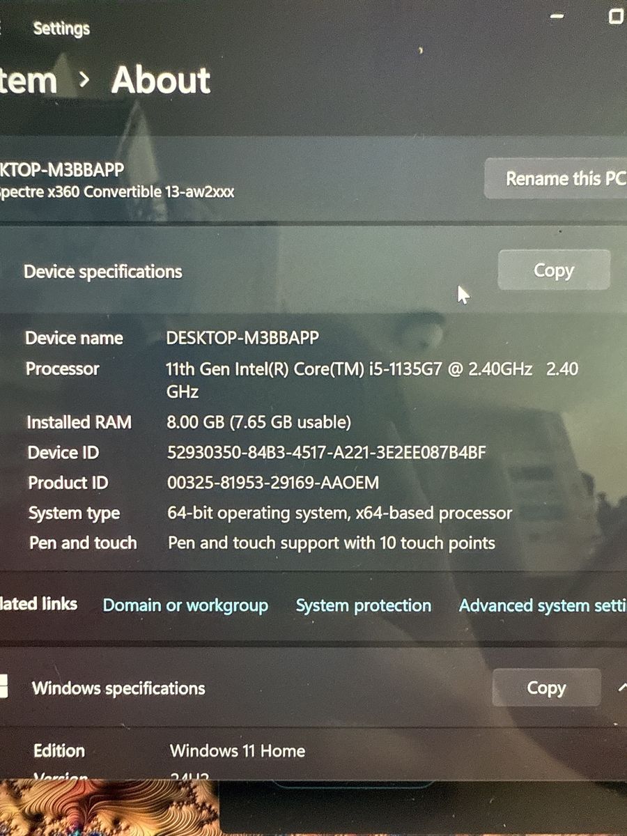 HP spectre x360 convertible 13-aw2xxx