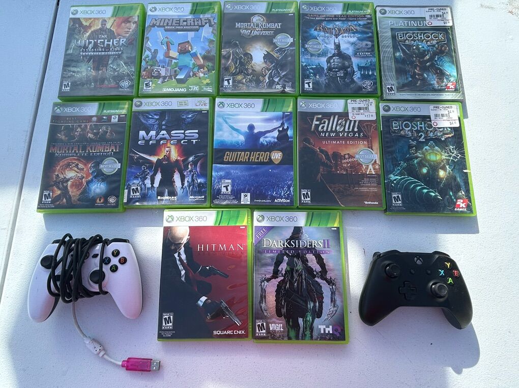 12 Xbox 360 Video Games; Mass Effect, Batman & Mor