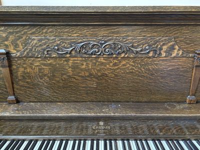 Free Antique Vintage Conway Boston Upright Piano Wood Finish