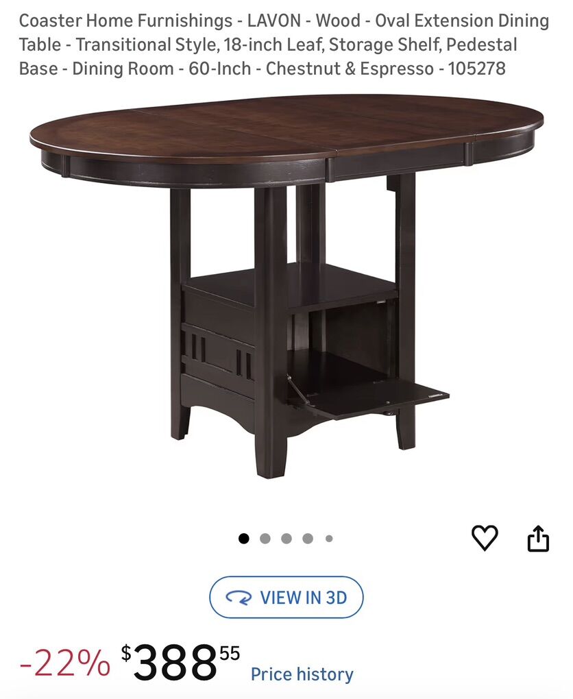 Coaster Home Oval Extension Dining Table