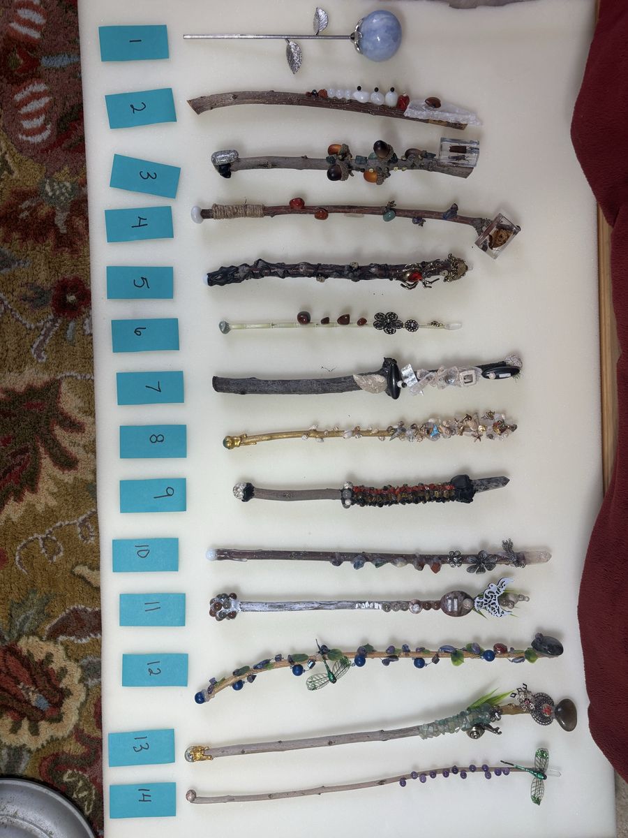 Magic crystal wands