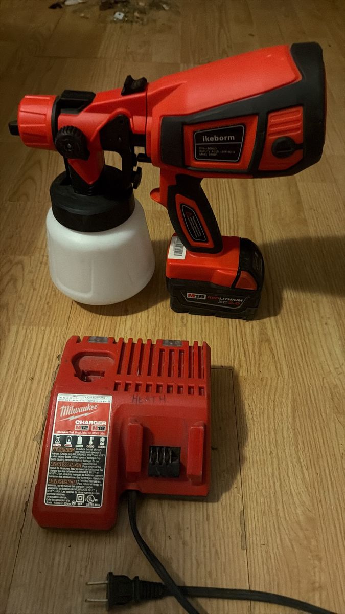 Milwaukee M18 Cordless Paint Sprayer Kit w/ 4.0 Battery, Charger & Candy Purple Auto Paint