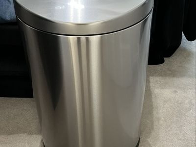 Simple human stainless steel trashcan 45 liter