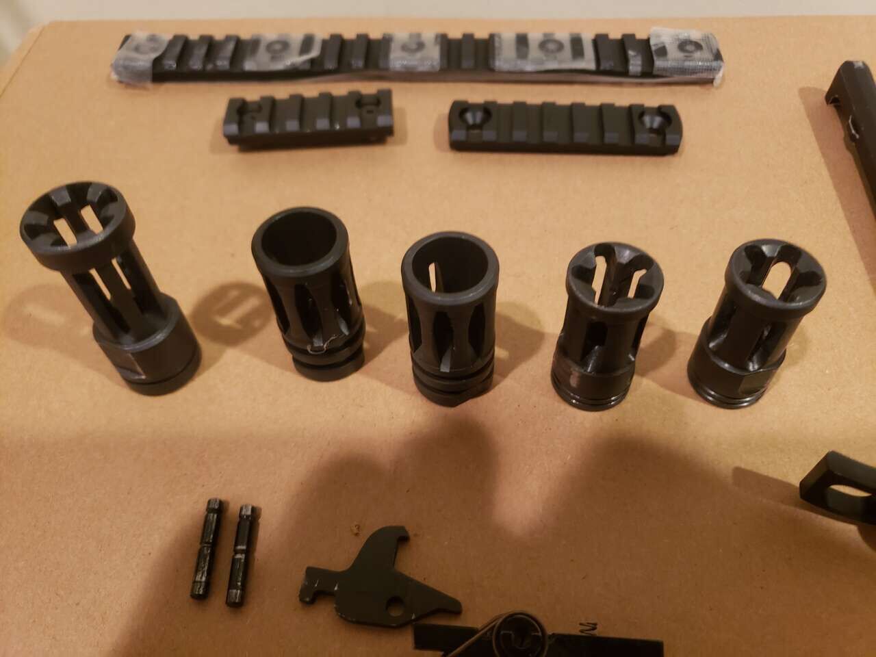 PWS and Ruger flash suppressors multiple brand new 1/2 28,5/8x24, taken off brand new guns in order toinstall  suppressors