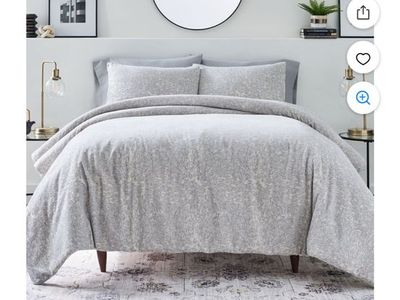 Better Homes & Gardens King Heavy Weight Warmth 3-Piece Grey Chenille Comforter Set