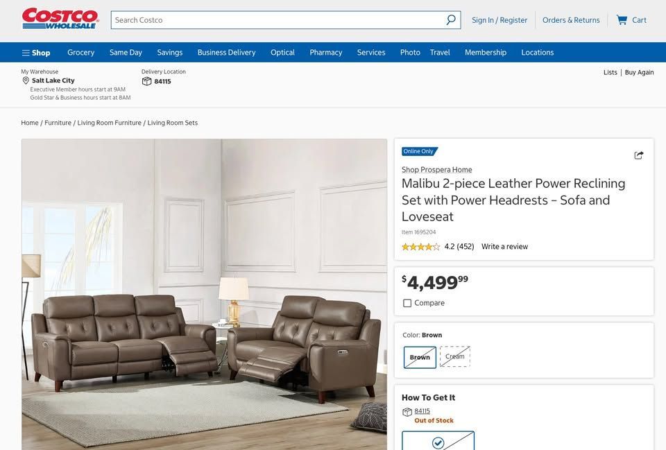 Leather Power Reclining Sofa + Loveseat – NEED GONE BY SUNDAY