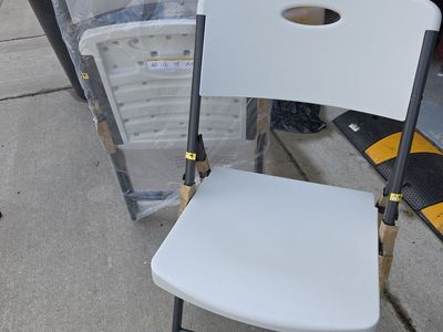 Resin and Steel Frame Folding Chairs
