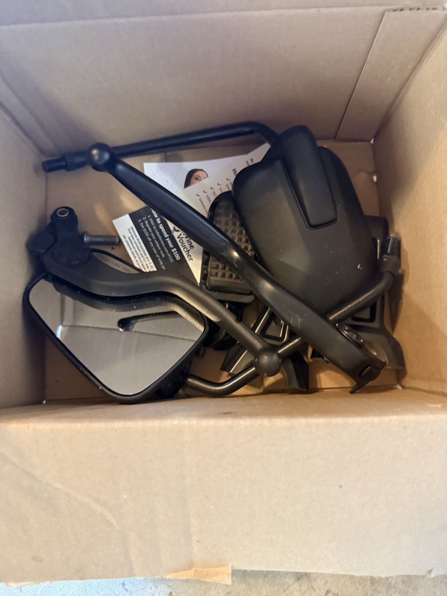 Harley pan America stock hand guards levers and mirrors