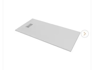 New Castico 72x36" Solid Composite Stone Shower Pan Base, White Sand, L/R Drain