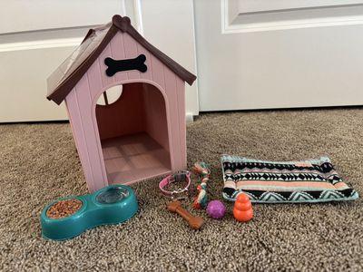 Our Generation Dog House and Accessories
