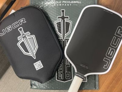 J6CR Honolulu Pickleball Company Elongated Pickleball Paddle - Brand New, Black & White