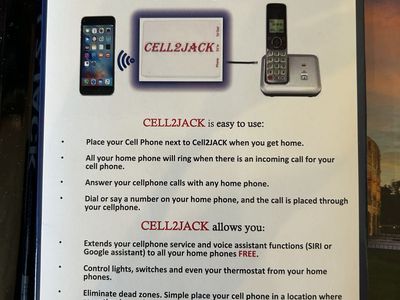 Free novelty - use a landline type phone as a receiver for you cell phone!