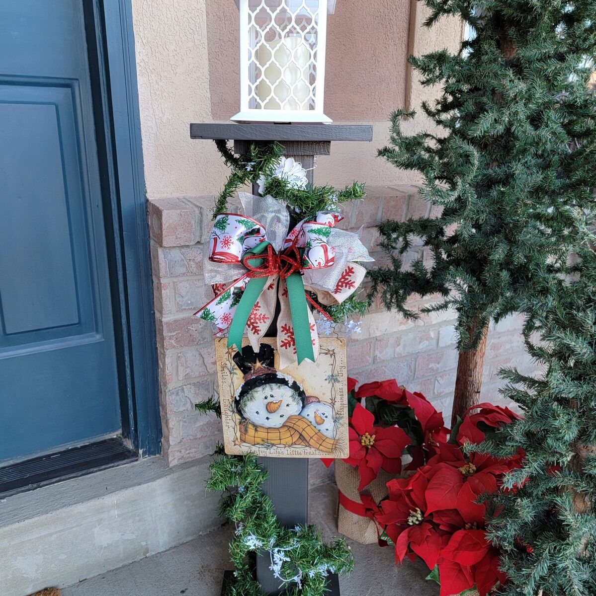 WINTER Entryway/Porch Welcome Post