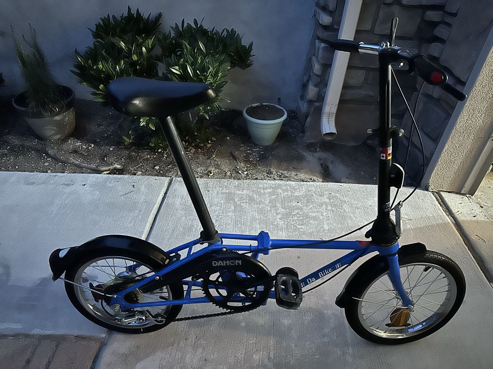 2 Dahon Da Bike III Compact Folding Bicycle Blue