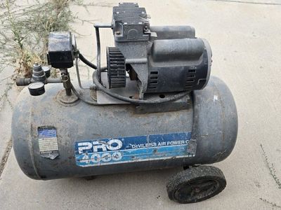 DeVilbiss Pro 4000 Portable Air Compressor with Tank and Wheels