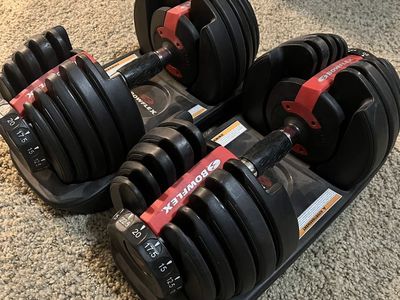 Bowflex SelectTech 552 Adjustable Dumbbells (Pair) - 5 to 52.5 lbs Each, Space-Saving Design