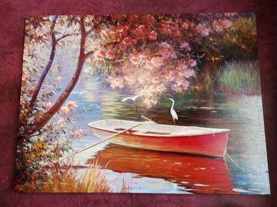 Canoe, bird picture