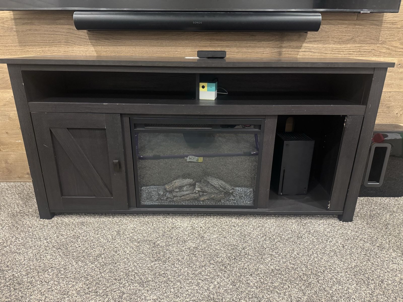 Fireplace tv stand