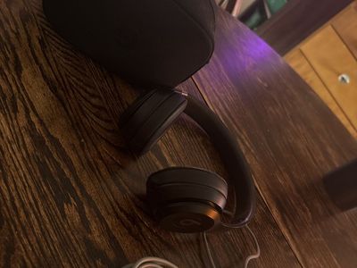 Beats Solo 4 Wireless On-Ear Headphones - Black with Case and Cables