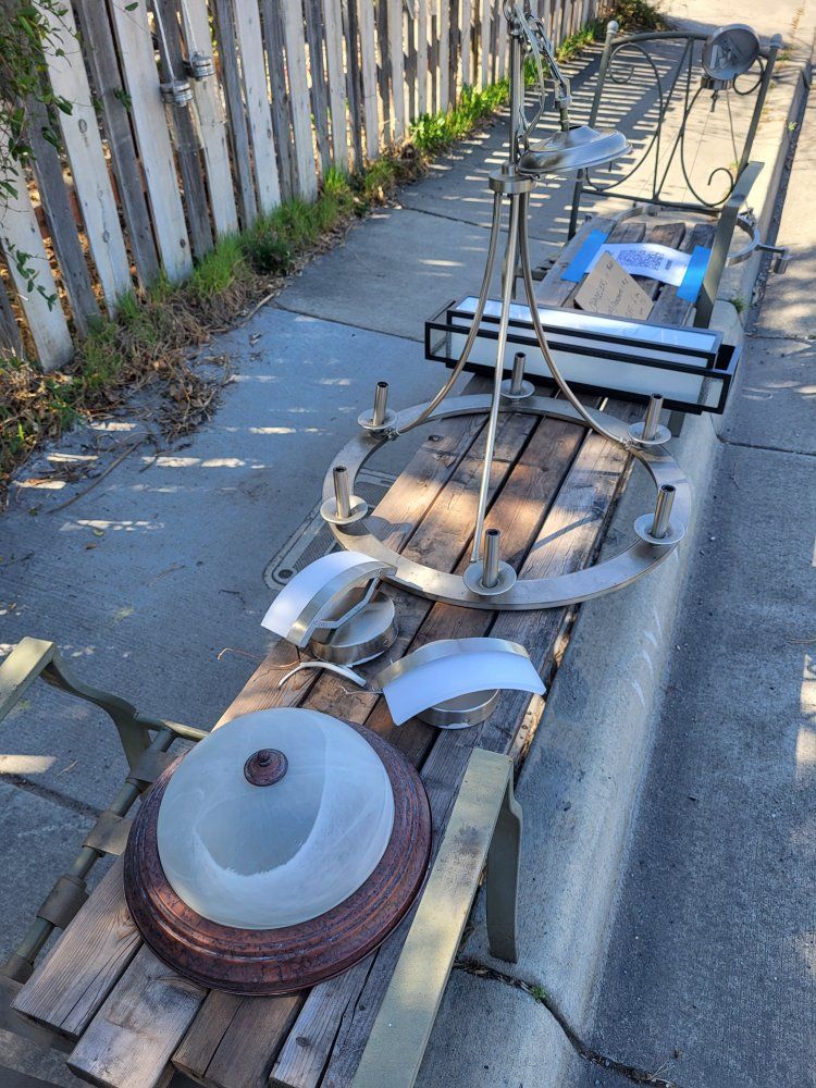 Light Fixtures, Bird Cages, Vanity Cabinet