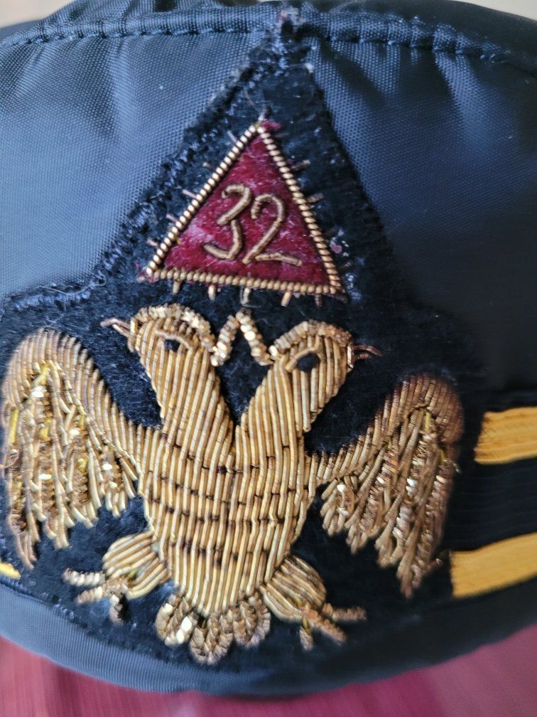 Masonic 32nd Degree Double-Headed Eagle Embroidered Nylon Cap Size 7