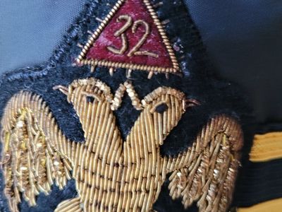 Masonic 32nd Degree Double-Headed Eagle Embroidered Nylon Cap Size 7