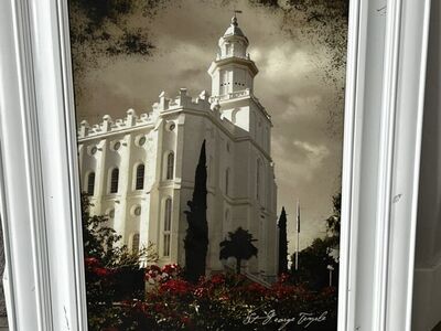Large Framed Legacy Print St George Temple Utah