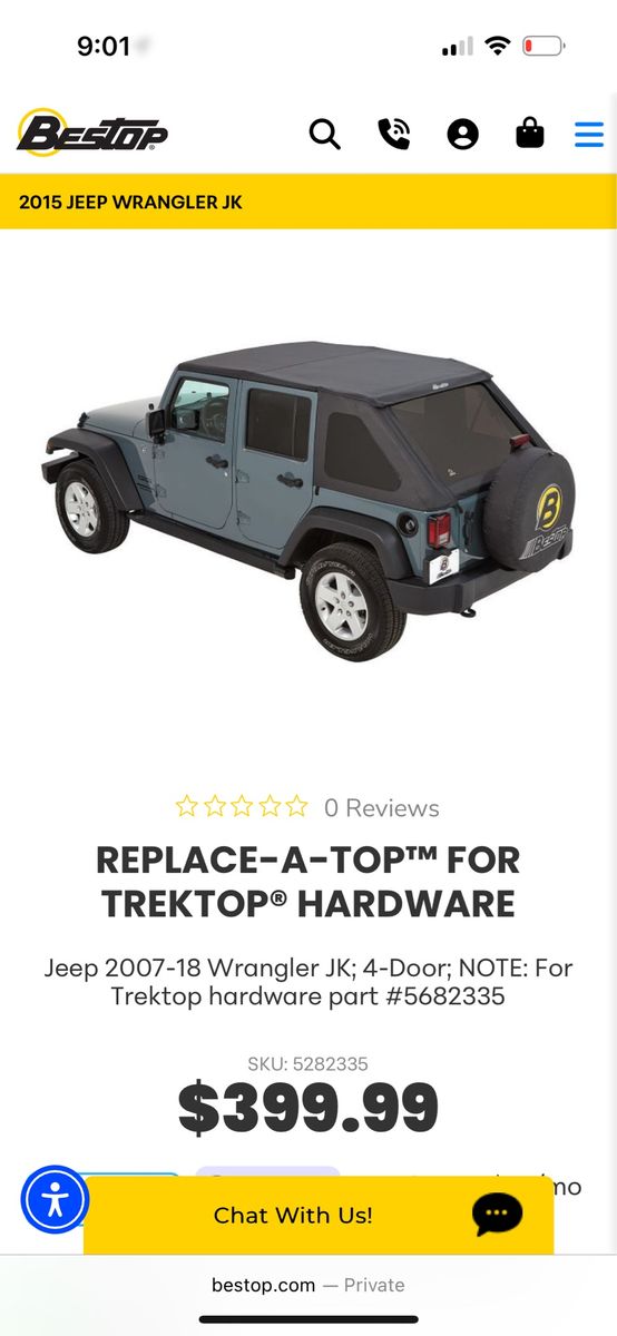 Wrangler soft top