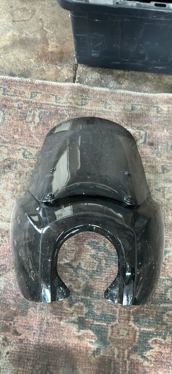 Used Black Motorcycle Fairing Windshield Harley Davidson dyna fxr sportster