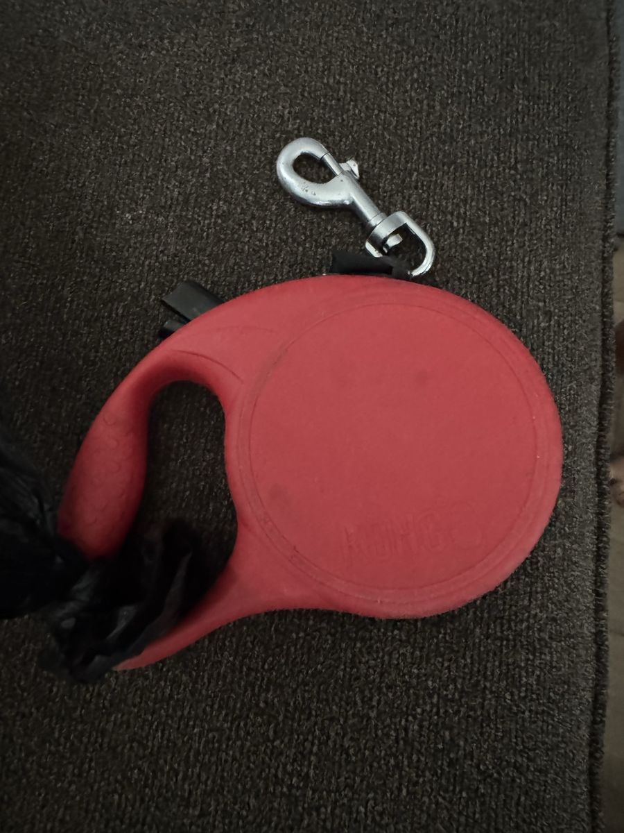 Red Retractable Dog Leash x2