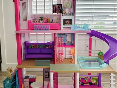 Barbie Dreamhouse 3-Story Dollhouse with Pool, Slide, Elevator, and Accessories - LIKE NEW!!