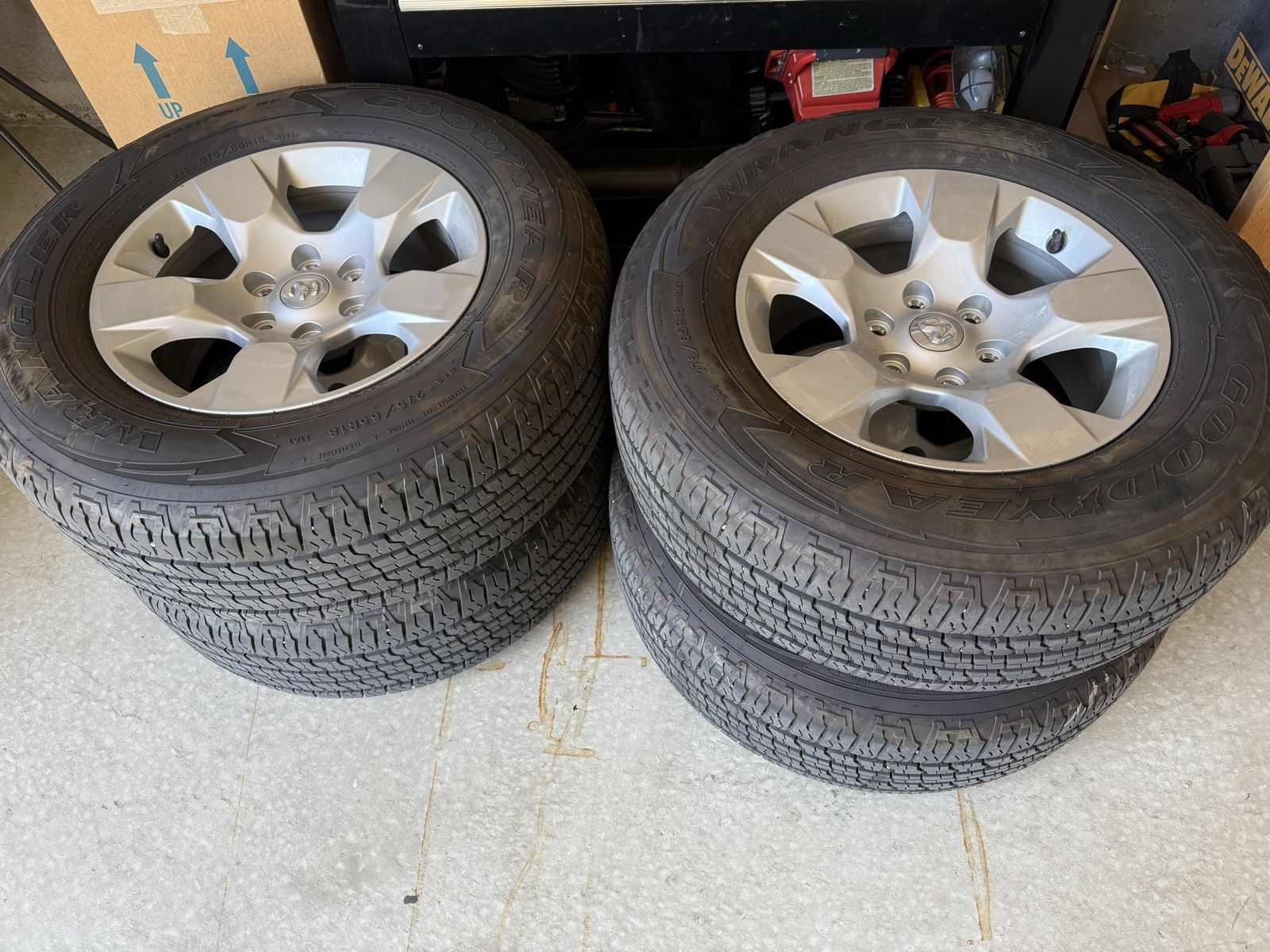 Goodyear Wrangler 275/65R18 Wheels & Tires for 2025 Ram 1500 (Set of 4)