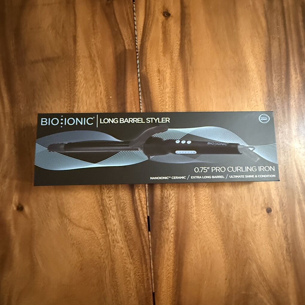 Never Used -Bio Ionic 0.75 Extra Long Barrel - NEW