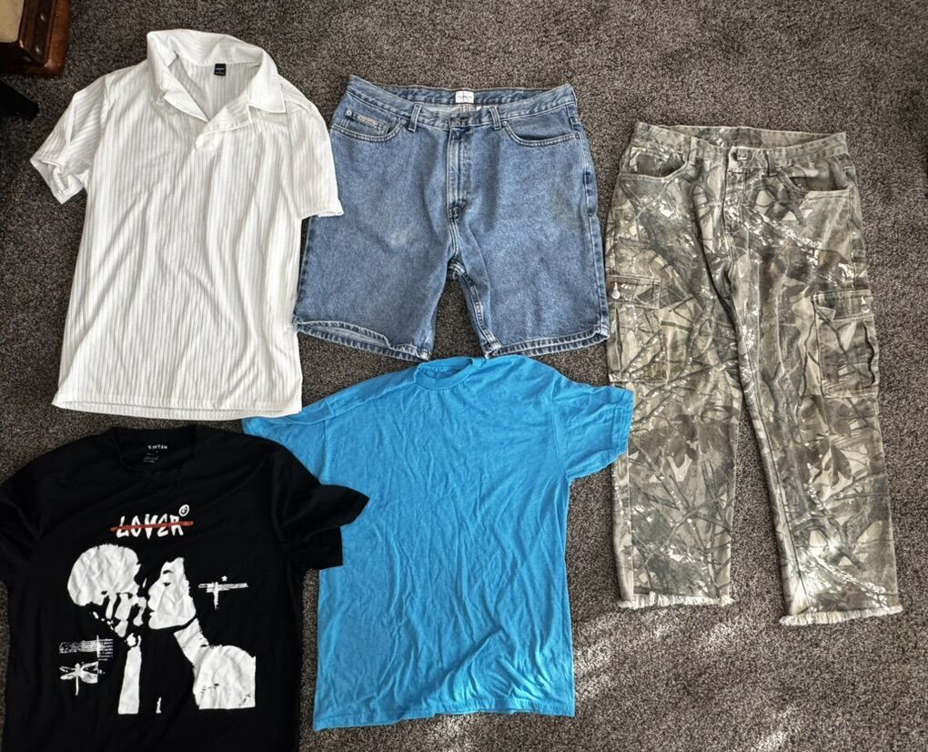 Size L 36 pant, short, shirts Mens