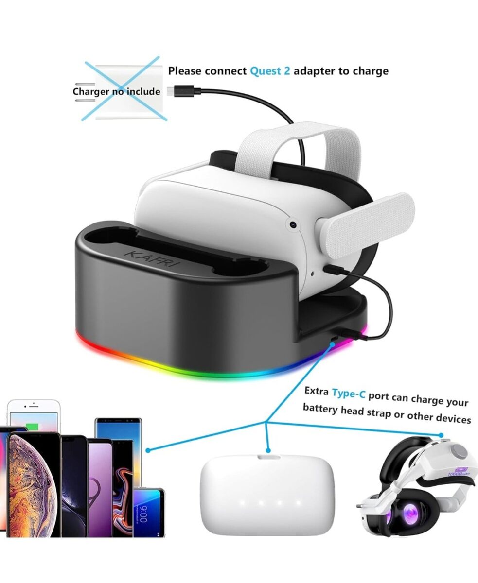 oculus quest 2 with charging station