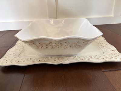 Kim Seybert Melamine Platter & Serving Bowl