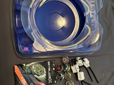 Drop attack stadium with 7 Beyblades!