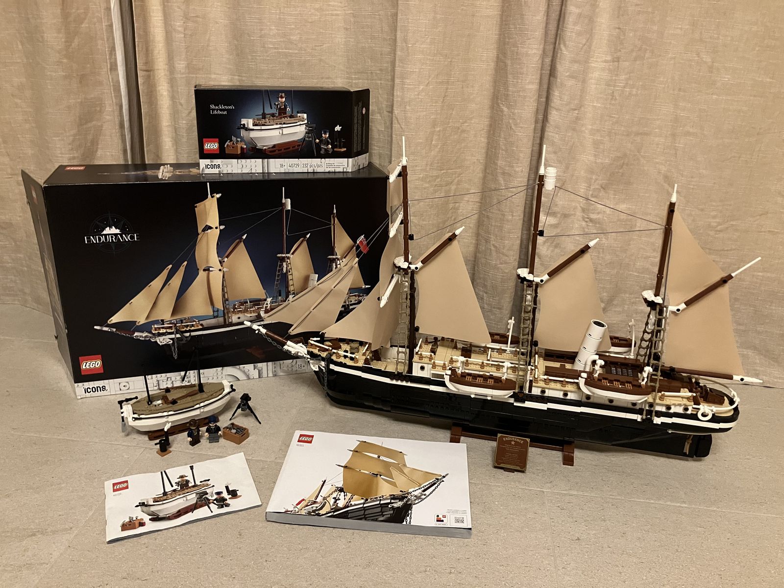 Lego Icons 10335 The Endurance with Shakleton's Lifeboat Gwp, Used, In Great Condition!