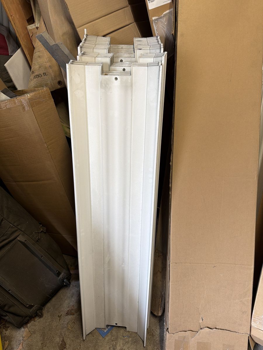 12“ x 4‘ long metal light shades or gutters