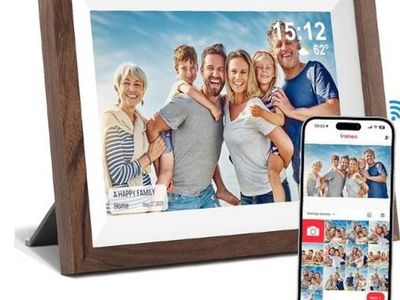 Venusmiles 10.1” WiFi Digital Picture Frame – Walnut