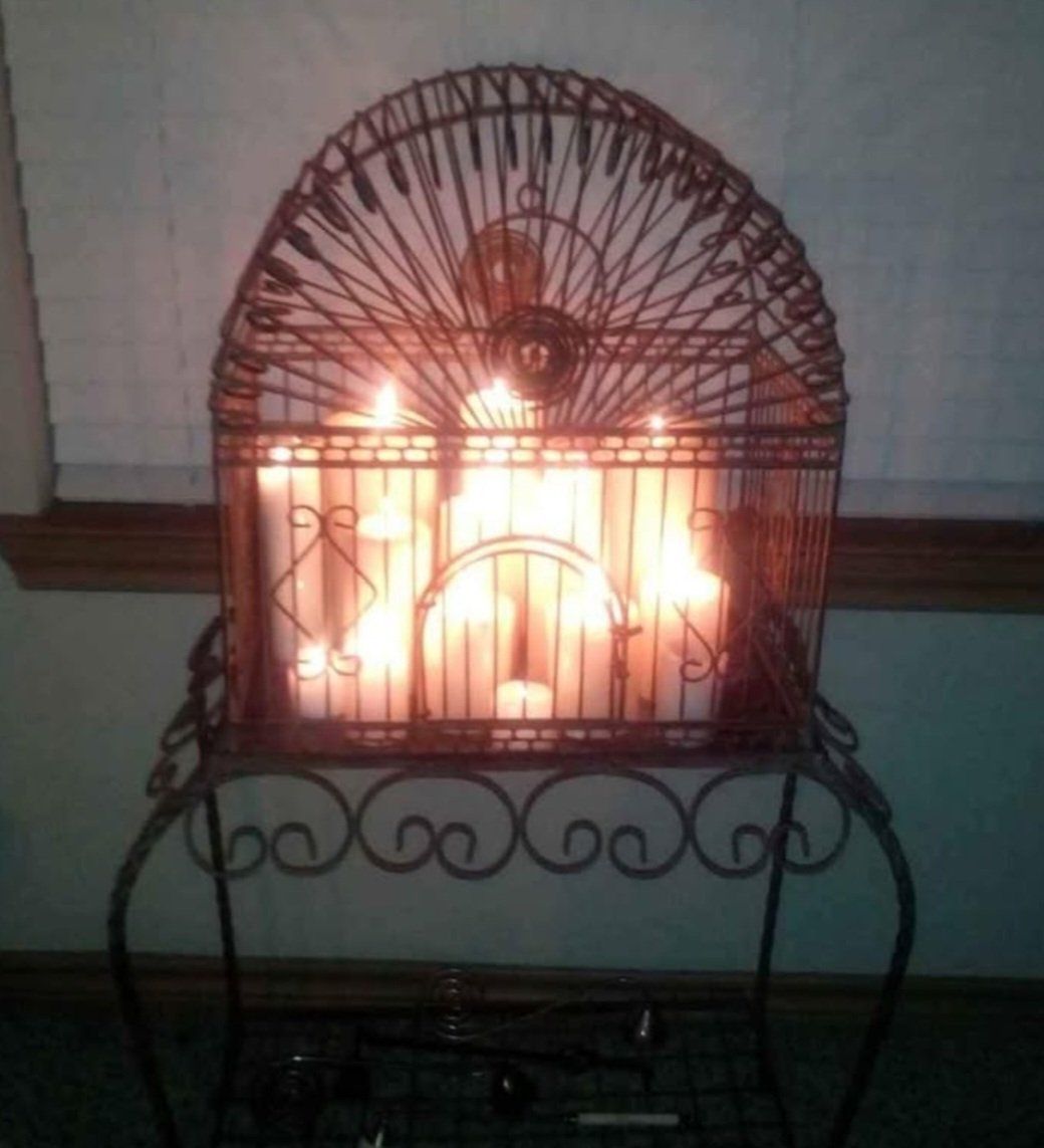 Wrought Iron Birdcage... Vintage & Just Charming!