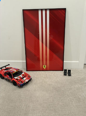 Lego Technic Ferrari 488 GTE with Acrylic Wall Mount