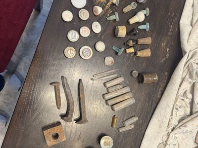 Vintage Bottle Stoppers, Antique Nails, & Glass Vials - Historic Relics Collection