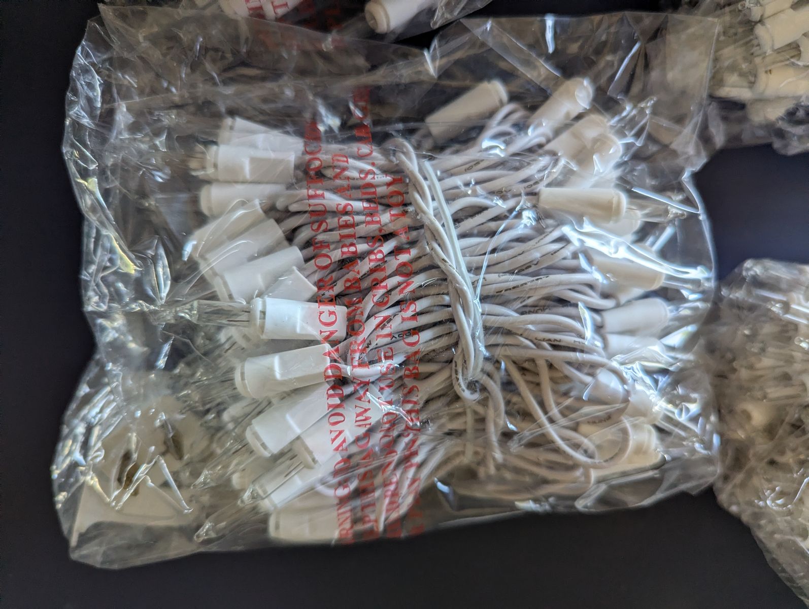 Warm white string lights