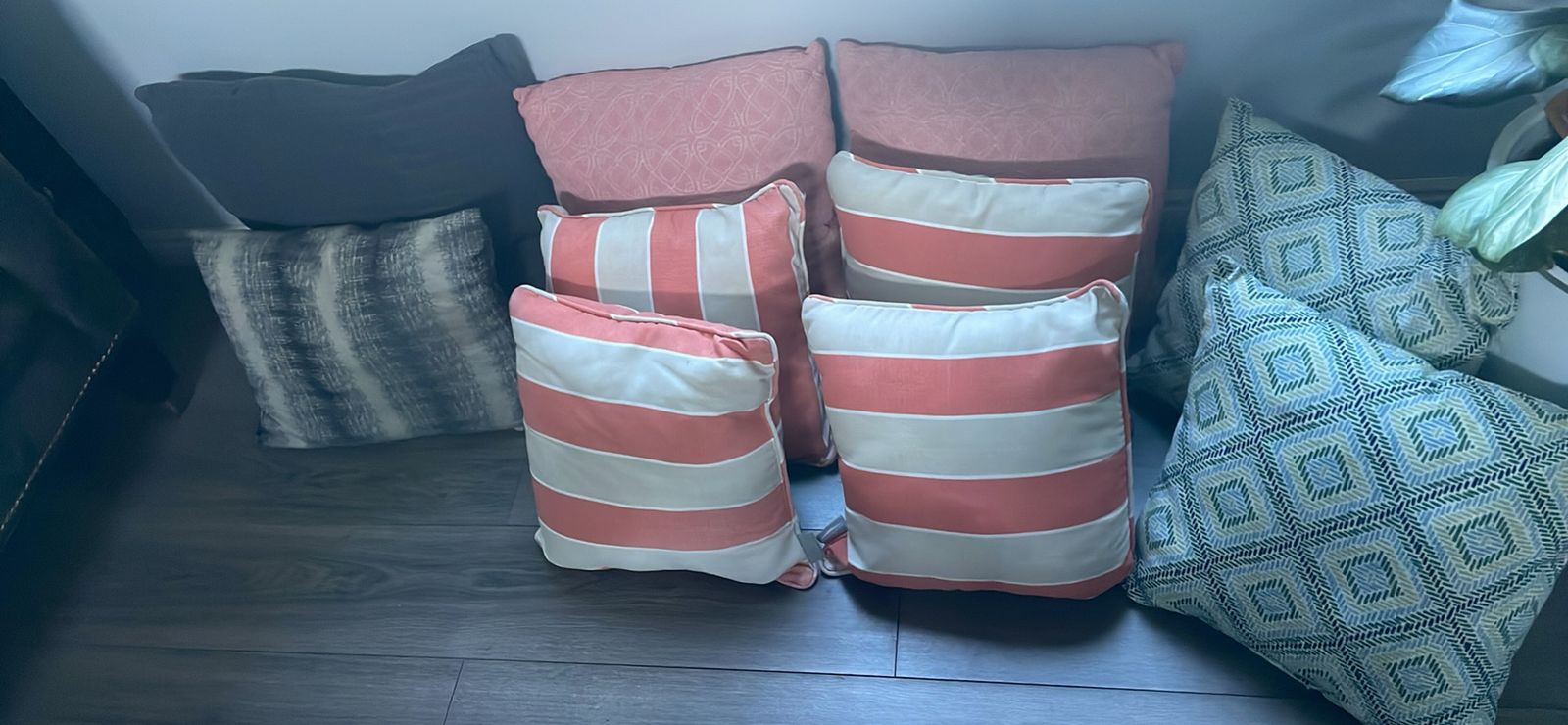 Assorted Outdoor and Indoor Decorative Throw Pillows Lot